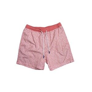 Southern Tide Mens SkipJack Shorts Size medium 100% Polyester Pink sea turtle